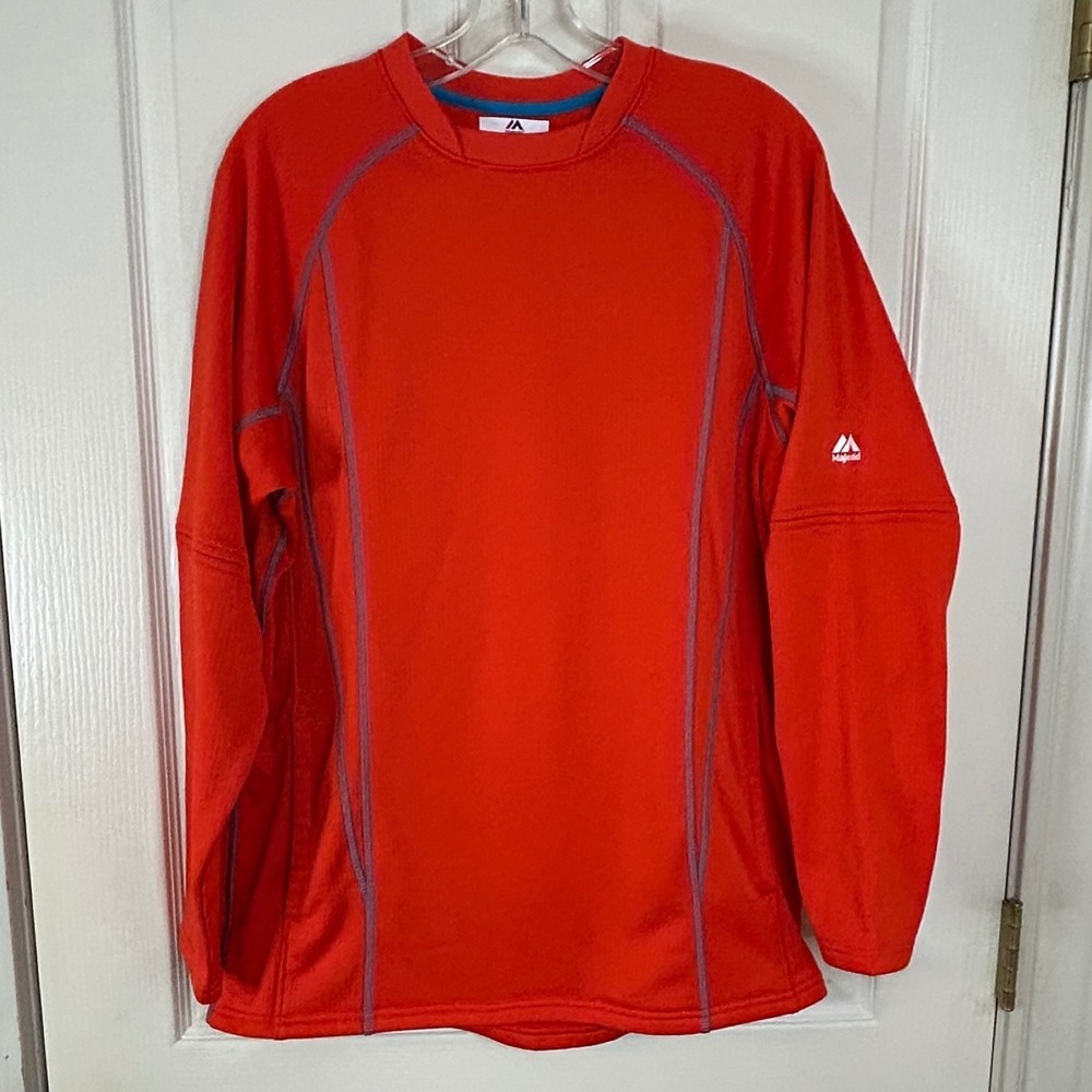 Majestic Youth Orange Pullover Long Sleeve Athletic Shirt XL/XG